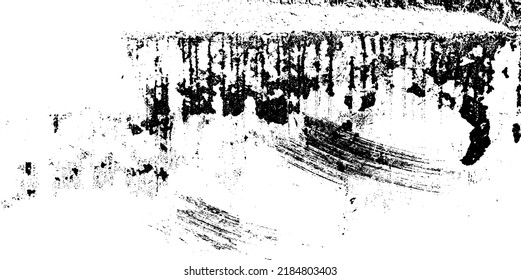 Bordear el fondo vectorial. Muro de pelos viejo y urbano. Sobrecarga con problemas de polvo. Textura gruesa en blanco y negro con pintura descolorida y yeso raspado. Papel de escritorio con óxido y suciedad.