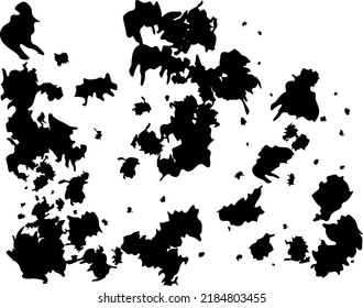 Bordear el fondo vectorial. Muro de pelos viejo y urbano. Sobrecarga con problemas de polvo. Textura gruesa en blanco y negro con pintura descolorida y yeso raspado. Papel de escritorio con óxido y suciedad.