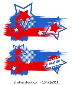 grunge vector banners for America