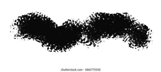 Grunge vector black shape on white background