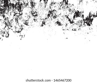Grunge vector is black and white. Abstract monochrome texture of chips, dirt, scratches, stain.