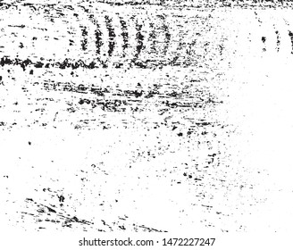 Grunge vector is black and white. Abstract monochrome background pattern of dust, cracks, scuffs, chips, stains, scratch
