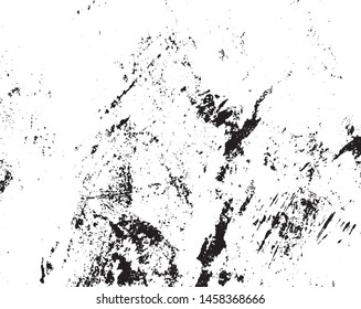 Grunge vector is black and white. Monochrome abstract texture. Background of cracks, scuffs, chips, stains, ink spots, lines.