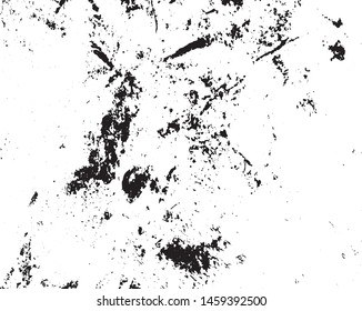 Grunge vector is black and white. Monochrome abstract texture. Background of cracks, scuffs, chips, stains, ink spots, lines.