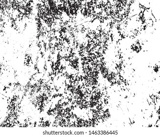 Grunge vector is black and white. Monochrome abstract texture. Background of cracks, scuffs, chips, stains, ink spots, lines.
