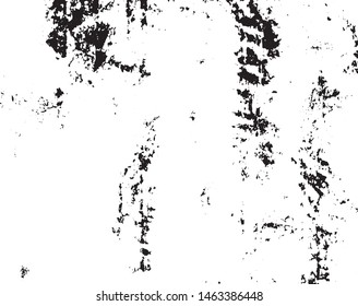 Grunge vector is black and white. Monochrome abstract texture. Background of cracks, scuffs, chips, stains, ink spots, lines.