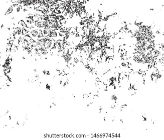 Grunge vector is black and white. Monochrome abstract texture. Background of cracks, scuffs, chips, stains, ink spots, lines.