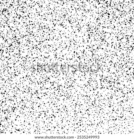 Grunge vector black and white texture of small particles like molecules or particles under a microscope for your monochrome design
