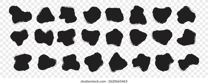 Grunge Vector Blob Brush Shapes Collection. Vector illustration. Eps 10