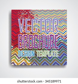 Grunge Vector Brochure Design Template. Retro Flyer , Banner or Poster.