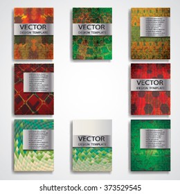 Grunge Vector Brochure Templates . Unusual Poster Design Collection. Vintage flyers. Retro layouts. cover Collection . Hipster Backgrounds. 