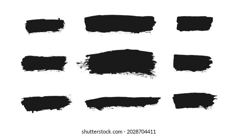 Grunge vector brush set. Vector ink freehand textures collection