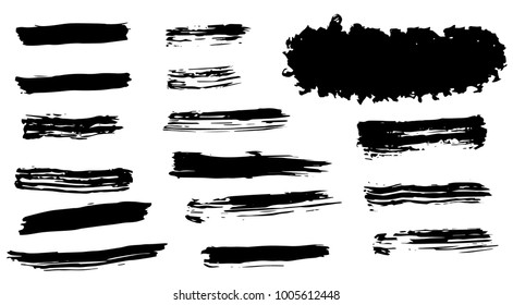 Grunge vector brush strokes