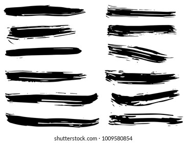 Grunge vector brush strokes
