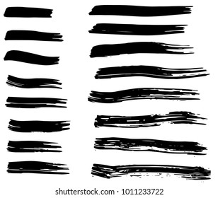 Grunge vector brush strokes