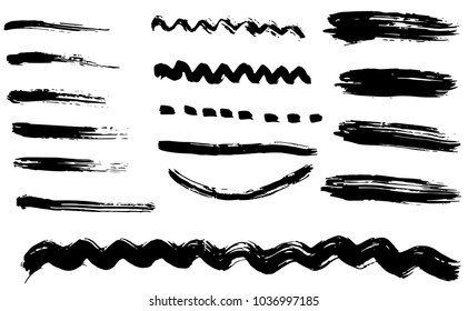Grunge vector brush strokes