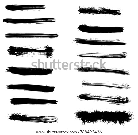 Grunge vector brush strokes