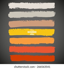 Grunge vector brush strokes collection