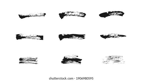 Grunge Vektorbürstenschläge. Freehand Zeichnen von Farbelementen. Pinselspitze