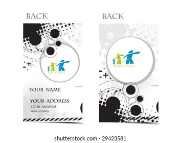 grunge vector business card set, for more business card of this type please visit my gallery