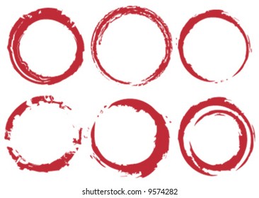 Grunge Vector Circle Stains