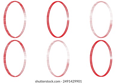Círculos de Vector grunge. Conjunto de pinceladas.