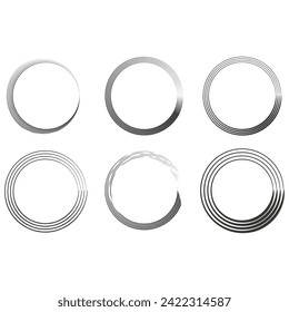 Grunge vector circles. Vector illustration. EPS 10.