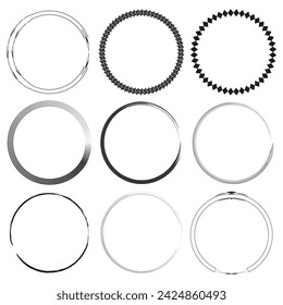 Grunge vector circles. Vector illustration. EPS 10.