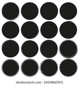 Grunge vector circles. Vector illustration. EPS 10.
