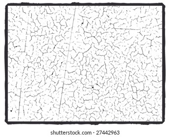 Grunge vector cracked paint texture can also be used as a frame
