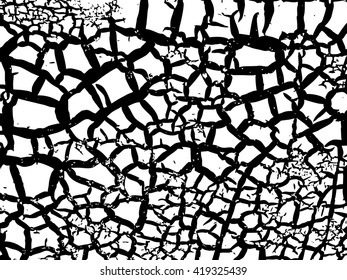 Grunge vector cracked paint Texture.