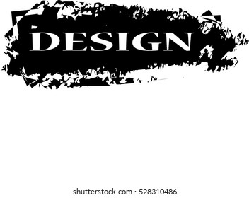 grunge vector design template - paint brush