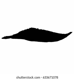 Grunge Vector Distressed Black Modern Textured Dry Brush Stroke