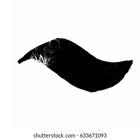 Grunge Vector Distressed Black Modern Textured Dry Brush Stroke