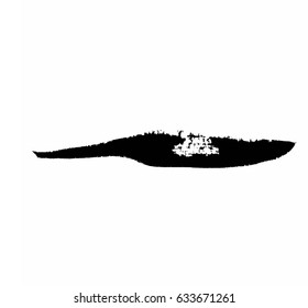 Grunge Vector Distressed Black Modern Textured Dry Brush Stroke