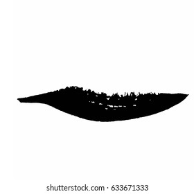 Grunge Vector Distressed Black Modern Textured Dry Brush Stroke