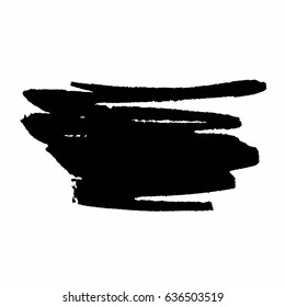 Grunge Vector Distressed Black Modern Textured Dry Brush Stroke