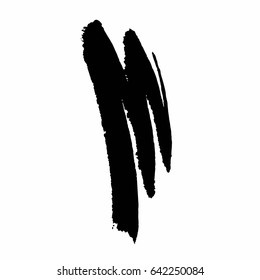 Grunge Vector Distressed Black Modern Textured Dry Brush Stroke