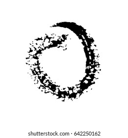 Grunge Vector Distressed Black Modern Textured Dry Brush Stroke