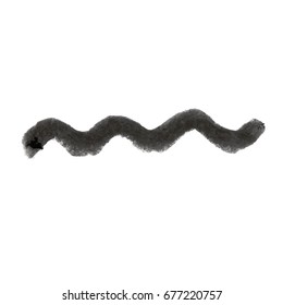 Grunge Vector Distressed Black Modern Textured Dry Brush Stroke