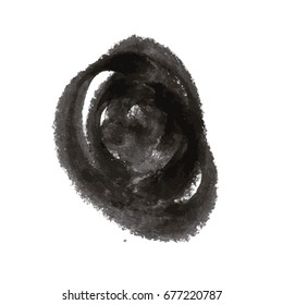 Grunge Vector Distressed Black Modern Textured Dry Brush Stroke