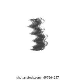 Grunge Vector Distressed Modern Textured Brush Stroke Dry