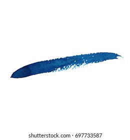 Grunge Vector Distressed Modern Textured Brush Stroke Dry blue ink