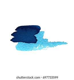 Grunge Vector Distressed Modern Textured Brush Stroke Dry blue ink