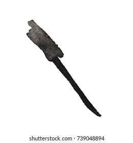 Grunge Vector Distressed Modern Textured Brush Stroke Dry