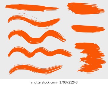 Grunge vector dry brush strokes