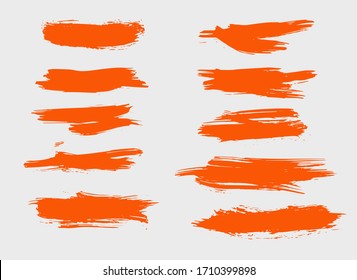 Grunge vector dry brush strokes, vector, isolated, hand drawn.