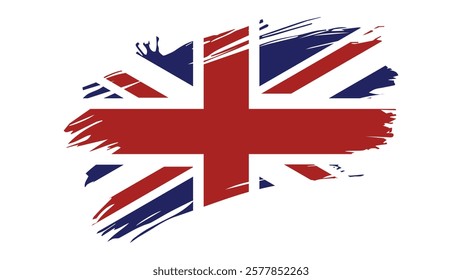 Grunge Vector England Flag Design.