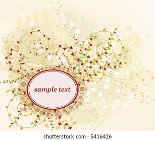 Fondo floral vectorial grueso