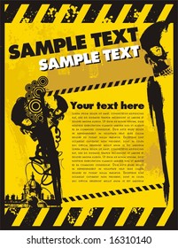 Grunge vector flyer illustration